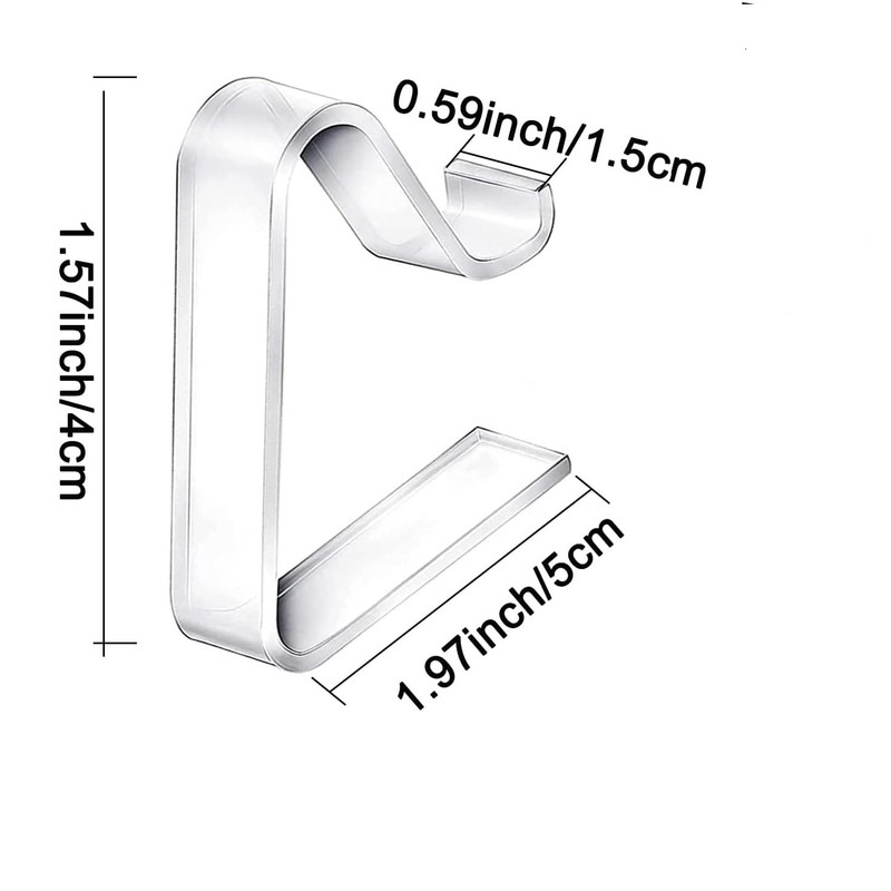 Leanockesa 24 Pcs Clear Tablecloth Clips, Plastic Table Cloth Holders,