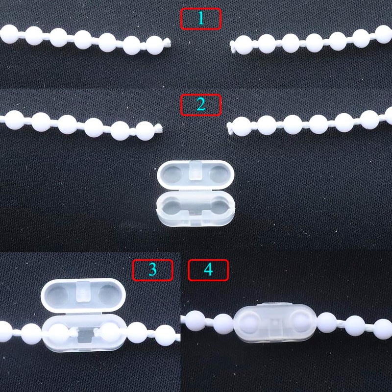 20 Pack Bead Chains Connector, 4.5mm #10 Ball Chain Cord