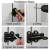 SyiXute 4 Pieces Automatic Locking Door Bolt, Spring Bolt Lock