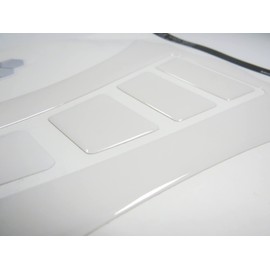 BIKE-label Tank Pad Gel Sticker White Compatible with Ducati X501341VA