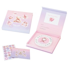 Baby Teeth Case, Umbilical Cord, Hair & Photo Storage, Memorial Case for Deepening Bonds between Parent and Child, Picture Book, Reward Sticker, Anniversary Notebook, Book Shape, Bear