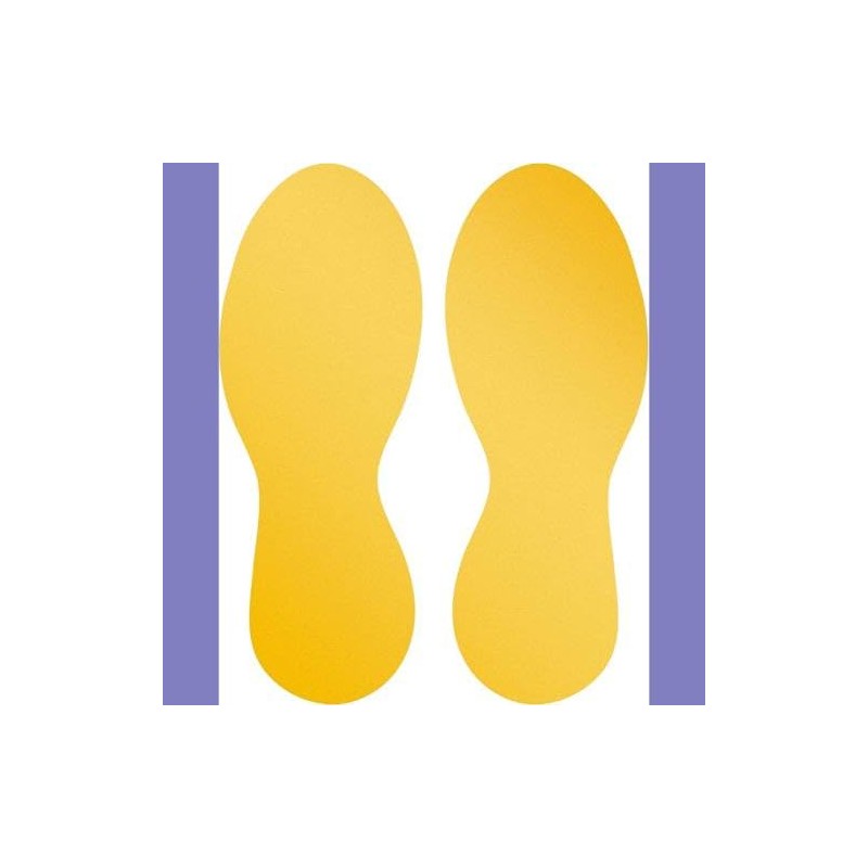 Durable Floor Stickers Footprint Removable 90 mm x 0.2 mm