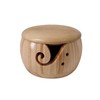 RVXlRDN Wooden Yarn Bowl 5.91x3.15inch, Handmade Knitting Yarn Storage Bowl