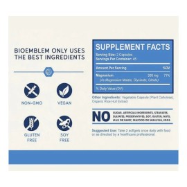 2pc Bioemblem Triple Complex Magnesium 300mg 90 Veggie Caps Bioemblem
