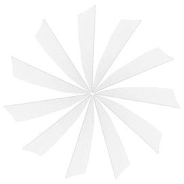 YELARXI Arrow Vanes Turkey Archery Arrows Feathers Fletching, 3 Inch Left Wing Fit for Hunting Target Shooting - Shield Cut (25Pcs, White)