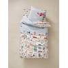 Vertbaudet Children's Bed Linen Set City Beige Printed 140 x