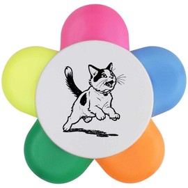 Azeeda 'Japanese Bobtail Cat' Flower Shape Highlighter Pen (HL00031545)