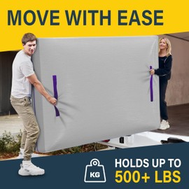 King Mattress Bags For Moving - Heavy Duty 10 Mil Thick Zippered Mattress Cover For Moving w 8 Carrying Handles - Moving Mattress Protector Bag - Waterproof Plastic Mattress Storage Bag (King Size)