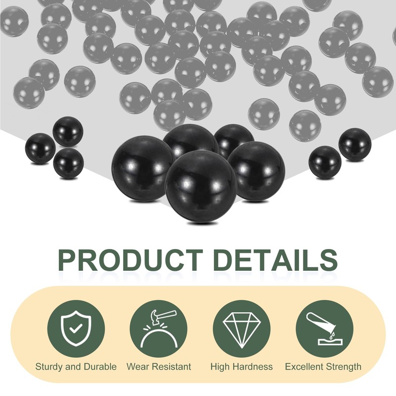 sourcing map 2.5mm Ceramic Bearing Balls, 100 Pcs Si3N4 Silicon