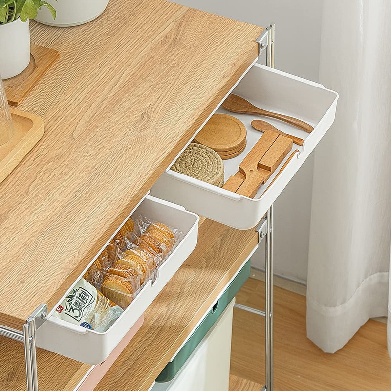 Poeland Under Desk Drawer Self-Stick Storage Organizer for Office Home