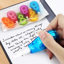 LWMTT LWMTT 12 Stück Korrekturroller Korrekturmaus,4mx 5 mm Korrekturbänder Set Mini mit Schutzkappe,Schulsachen Aesthetic,Fenster Korrigieren Roller für Kinder Schüler Büro Zuhause Schule