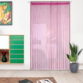 Vagasi 2 Pack Beaded Curtains 100x200 cm Crystal Beaded Curtains for Doorways Tassel Glitter String Curtains Room Dividers Curtain Hippie Room Décor for Living Room, Bedroom, Closet, Party