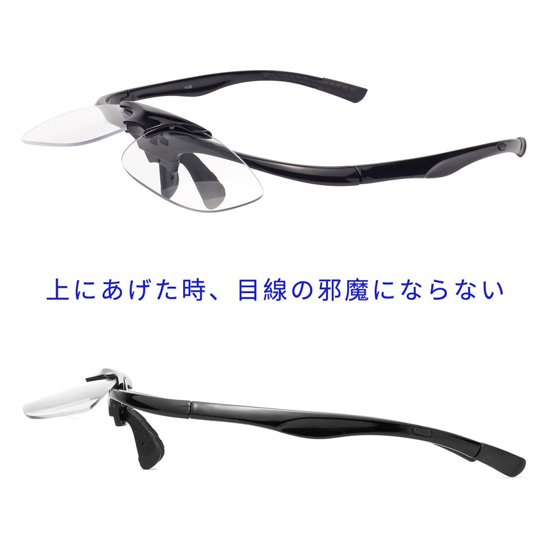 [LianSan] 跳ね上げ式老眼鏡 携帯用 ケース付き ユニセックス メンズ レディース おしゃれ リーディンググラス 遠近両用