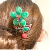 샵프리C Traditional Korean Hairpin for Hanbok with Floral Design -