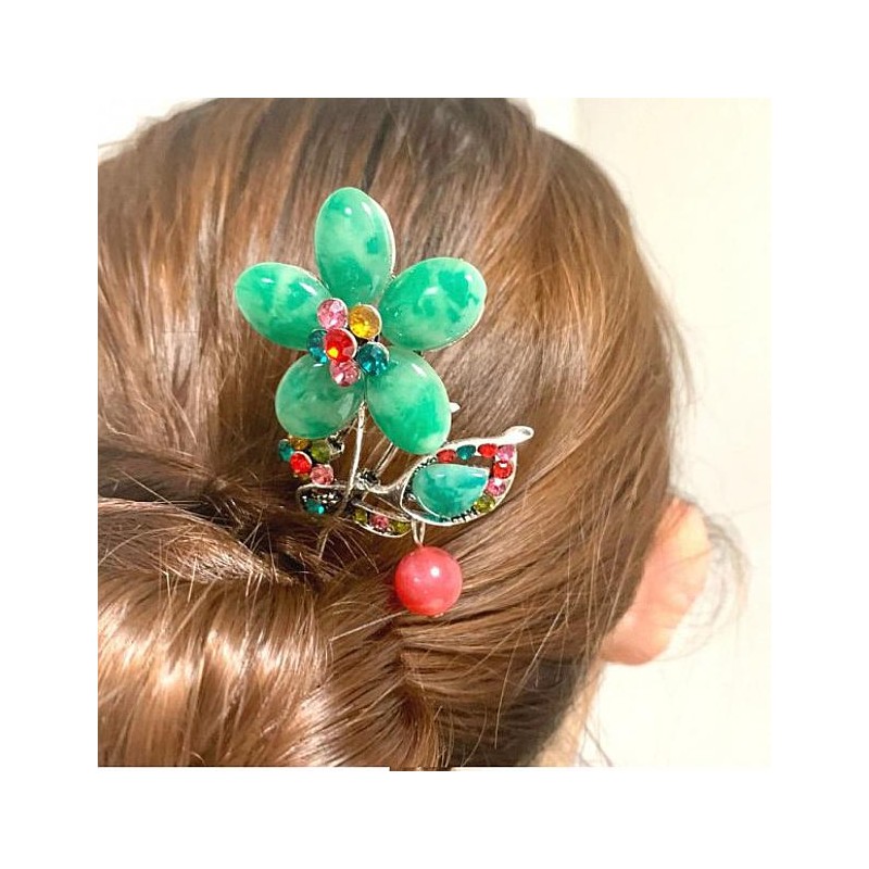 샵프리C Traditional Korean Hairpin for Hanbok with Floral Design -
