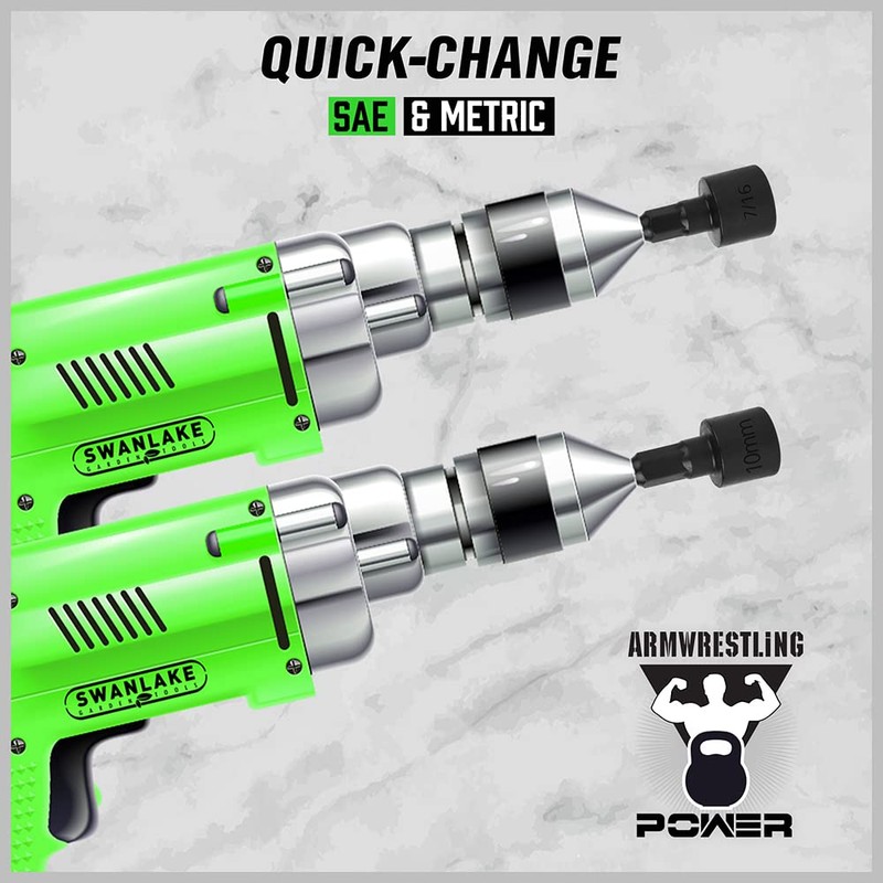 SWANLAKE 20PCS Power Nut Driver Set for Impact Drill, 1/4”