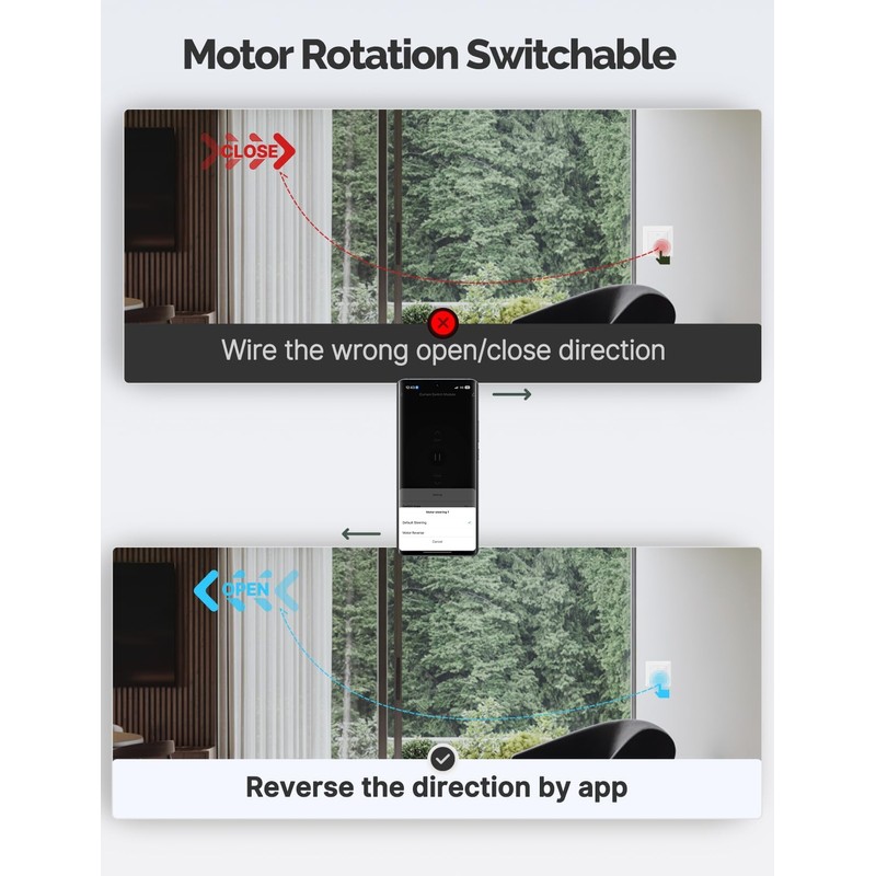 MOES WiFi Smart Shutter Switch, Percentage Shutter Control, Touch Alexa