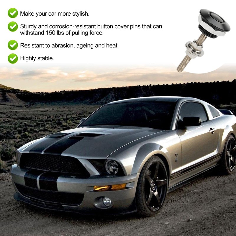 4 Pack Universal Bumper Quick Release Latch, Push Button Car
