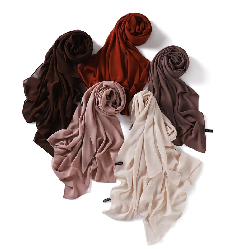 HURESON Women's Large Chiffon, Scarf, Plain, Shawl, Wedding, Spring, Summer,