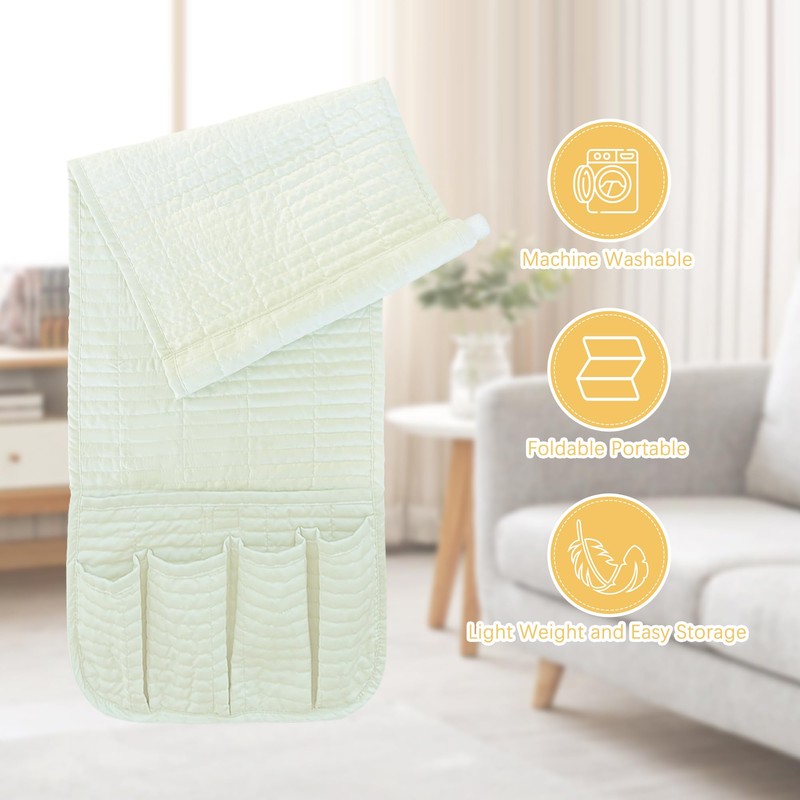 MEHIDFY Sofa Armrest Caddy, Waterproof Bedside Storage Organizer, Non Slip