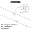 Memorjew 925 Sterling Silver Initial Necklace, Dainty Alphabet Letter H