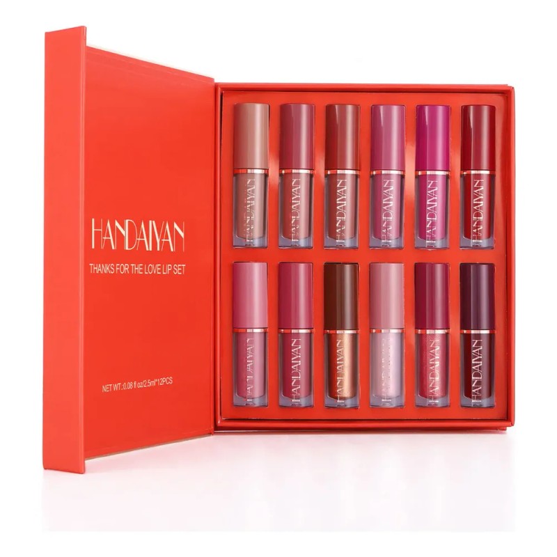 Set De 12 Unidades De Pintalabios Líquidos Matte Shimmer