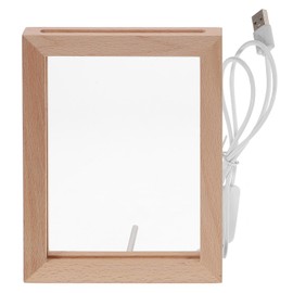 Uonlytech Glowing Photo Frame Night Light LED Photo Frame Light up Picture Frame Box Photo Display Frame Wood Picture Frames Wood Photo Frame LED Light Photo Frame USB Picture Frame Wooden