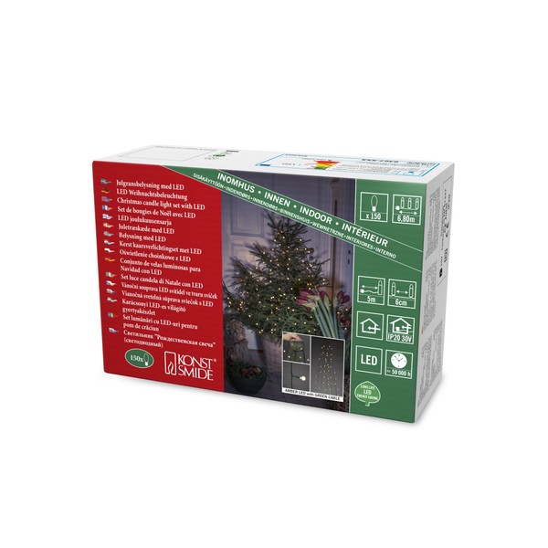 Konstsmide, 6367-820 LED Tree Coat with Ring 11, with Globes,