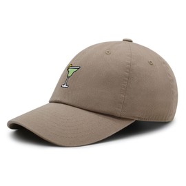 JPAK Margarita Premium Dad Hat Embroidered Cotton Baseball Cap Cocktail Party Khaki
