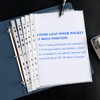 BATINO 100Pack Punched Pockets, A4 Clear Plastic Wallets 90 Micron