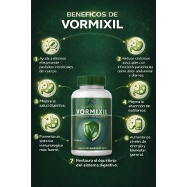 Vormixil 100 Cáps Apoyo Intestinal, Bienestar Digestivo Sabor Sin Sabor                                                                               
