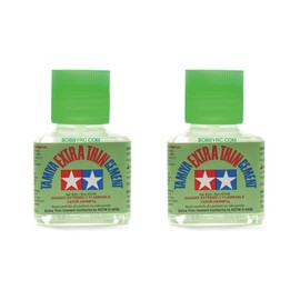2 Pack TAMIYA 87038 Extra Thin Cement Glue FINE TIP 40ML Includes CHICAGOLAND RC Coupon