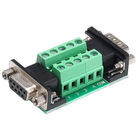 PENGLIN DB9 Male to Female Breakout Board, RS232 D-SUB Serial to 9 Pin Terminal Gender Changer Male