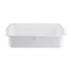 Tablecraft White 5" Deep Polyethylene Tote Box
