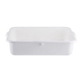 Tablecraft White 5" Deep Polyethylene Tote Box