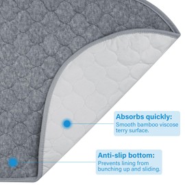 Baby Thicker Diaper Changing Quilted Pad Liner, Non-Slip 3 Pack Heavy Absorbency Reusable Incontinence Pads for Kids Changer Washable Underpads(YDYQ)