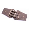 ECHAIN Vintage Classic Wide Belt Elastic Leather Waist Belt, Coffee,
