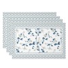 MIRRORANG Blue White Placemats 45 x 30 cm Elegant Floral