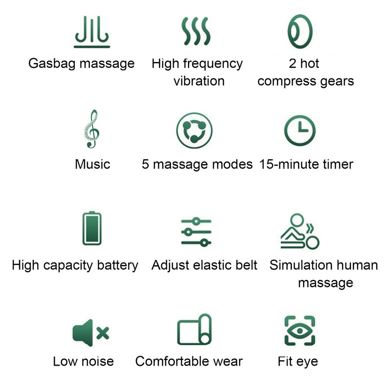 Electric Eye Massager Gas Bag Hot Compress Relieve Fatigue Eye