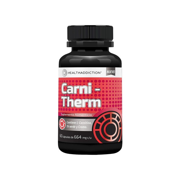 HEALTHADDICTION - Carnitherm Suplemento Alimenticio Termognico con L-Carnitina, T Verde