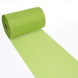 Deko As Shabby Chic table runner in linen look, polyester, odourless, may green, 20 cm x 25 m