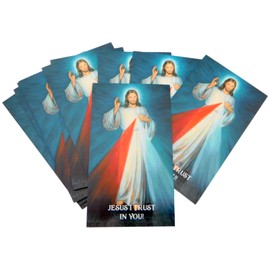 Westmon Works Divine Mercy Holy Card Bulk Pack Wallet Sized with Prayer on Back USA Made, Set of 10
