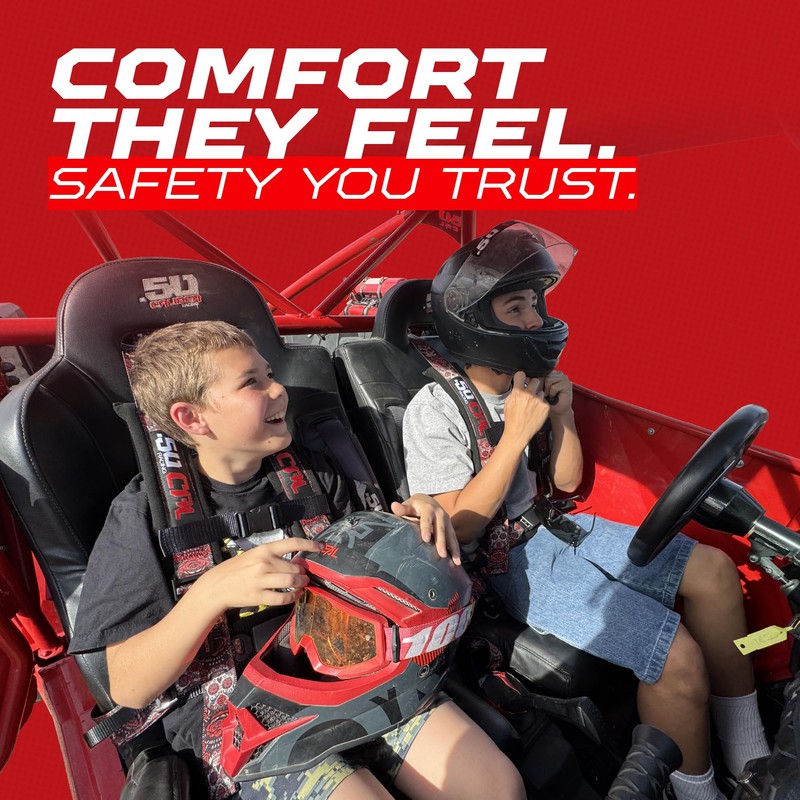 1pc 4 Point Harness for Bucket Seat, Push Release, 10