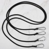 ZHOUBIN 60 Inch Black Bungee Cords with Carabiner Hooks, 2Pcs
