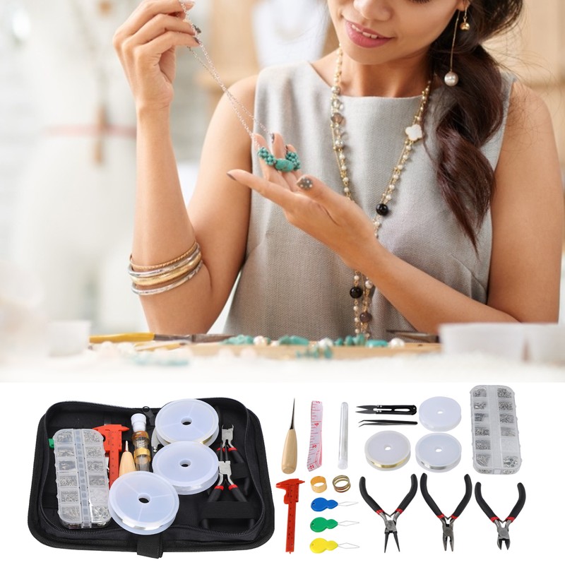 Jewelry Making Tools Pliers Earring Hook Ribbon Buckle Measuring Ruler