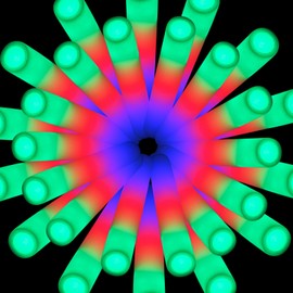 AOWDIAO 100 Pack Foam LED Glow Sticks – 16-Inch & 3 Lighting Modes – Light Up Neon Glow Wands Party Supplies for Weddings, Concerts, Festivals, Birthdays, Camping