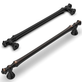 Amerdeco 10 Pack Oil Rubbed Bronze Cabinet Pulls 7.5 Inch(192mm) Hole Center Cabinet Hardware Kitchen Cabinet Handles for Bathroom Drawer Pulls Dresser Pulls ZH0014…