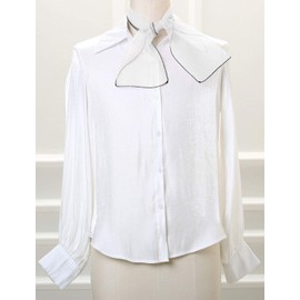 Allegra K Women's Organza Scarf, Transparent See-through, Summer Bandana, Hair Ornament, Bag Decoration, Headband Belt,, white