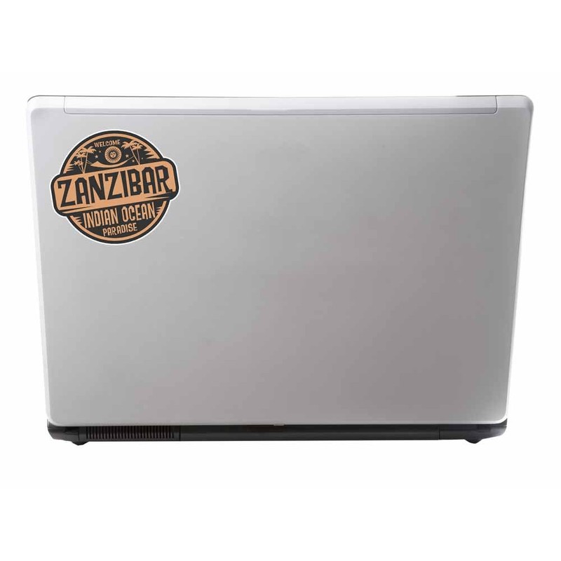 2 x 10cm Zanzibar Vinyl Sticker Decal Laptop Luggage Travel