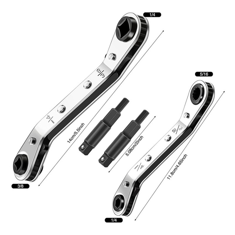 CT122 Refrigerator Ratchet Wrench 1/4 3/16 5/16 3/8 Stainless Steel